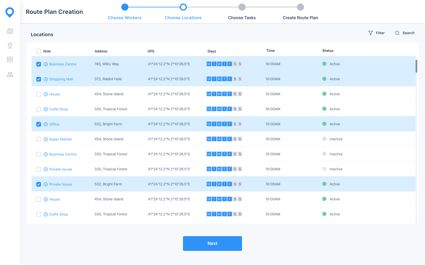 Route Planner — screen 2